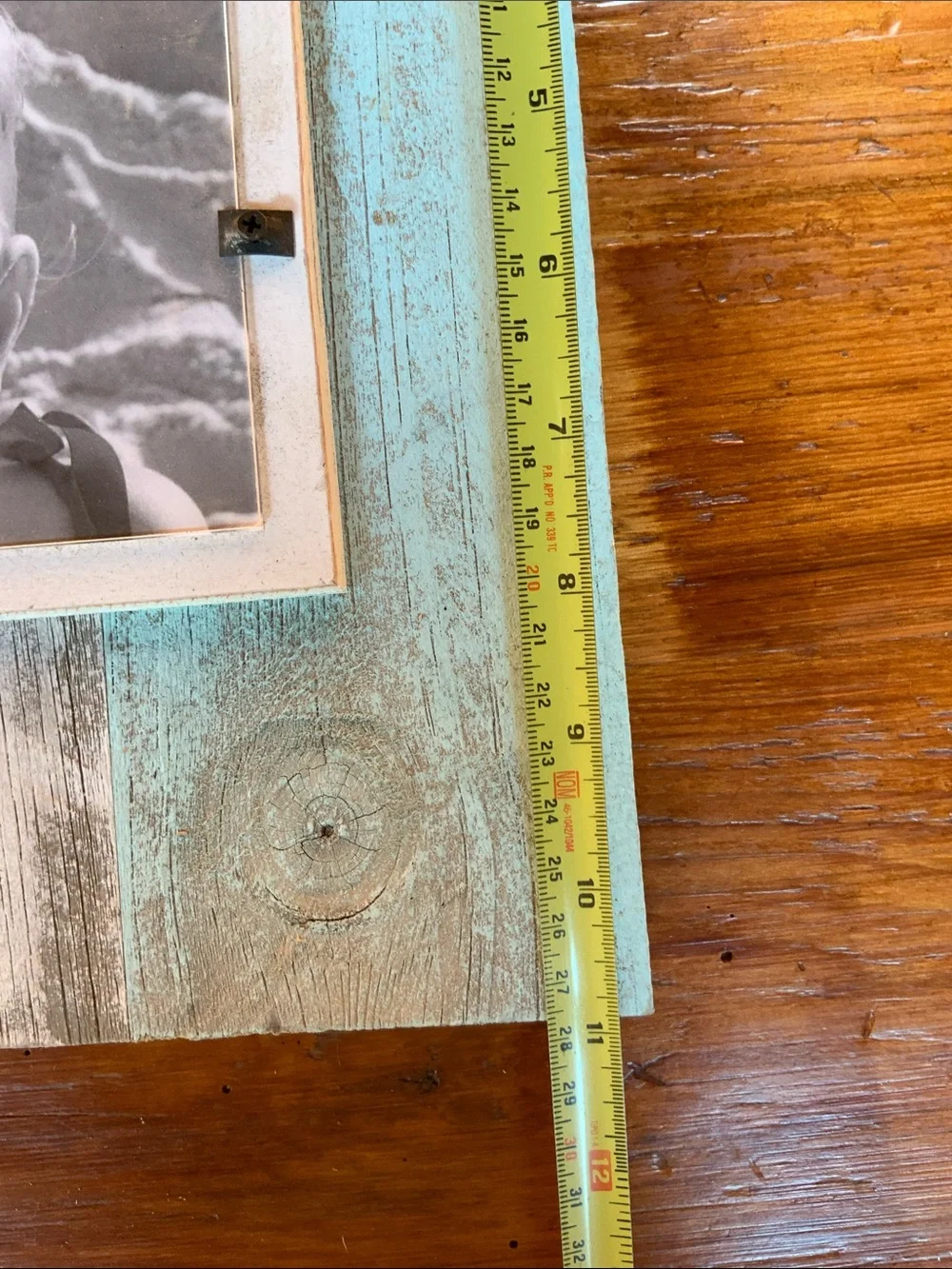 🌱 New Beach Frames Rustic White & Aqua Wood Picture Frame